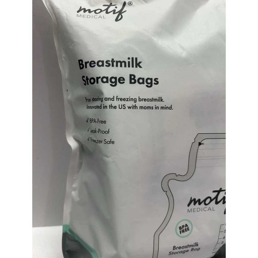 Motif Medical Breastmilk Storage Bags 200 Count 8oz Leak Proof BPA Free 2 Packs